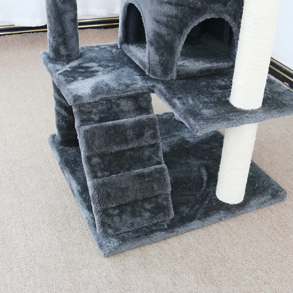 CATIO Abstract Deluxe Chipboard Flannel Scratching Cat Tree 127cm - Image 9