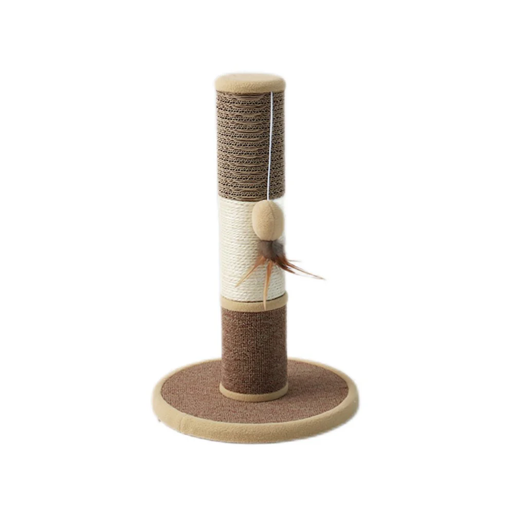 CATIO Sisal Cat Scratching Post with Hanging Cat Toy