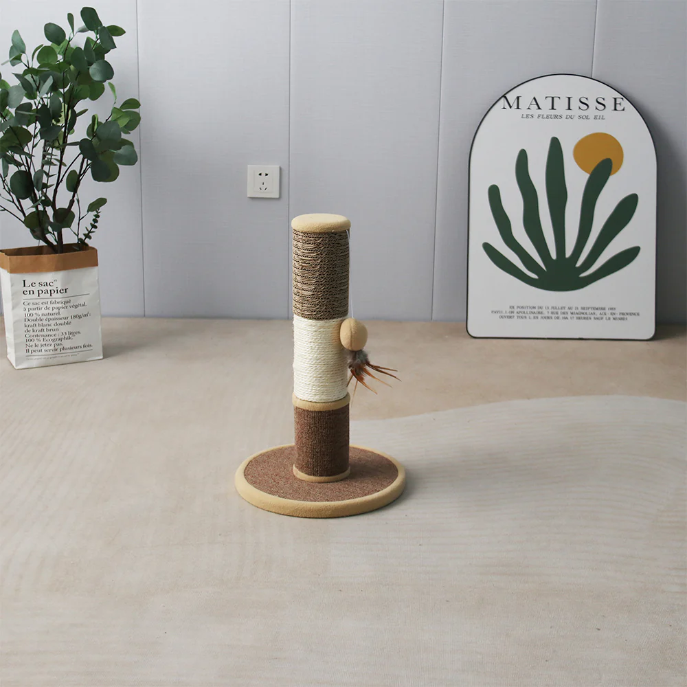 CATIO Sisal Cat Scratching Post with Hanging Cat Toy - Image 3