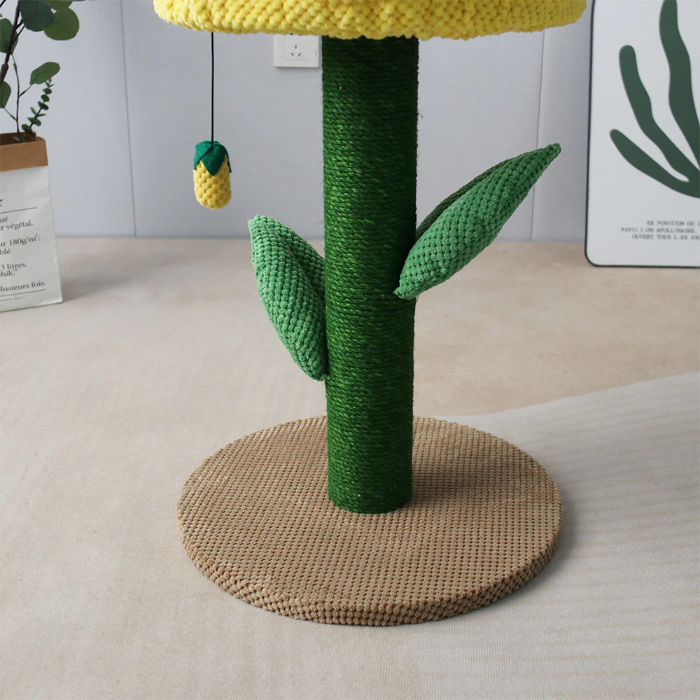 CATIO Yellow Camellia Flower Cat Scratching Tree - Image 7