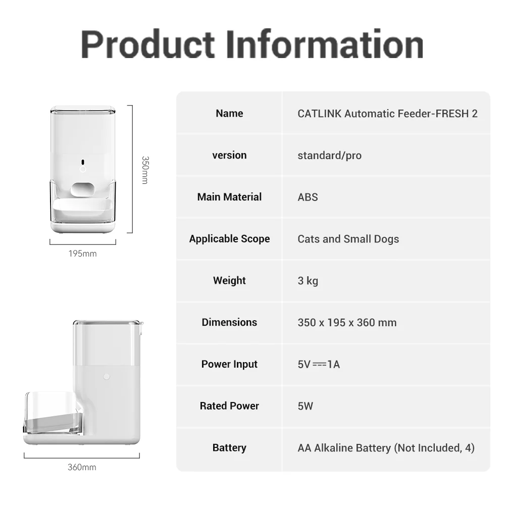 CATLINK F04 Fresh 2 Automatic Pet Feeder - Luxury Version - Image 14