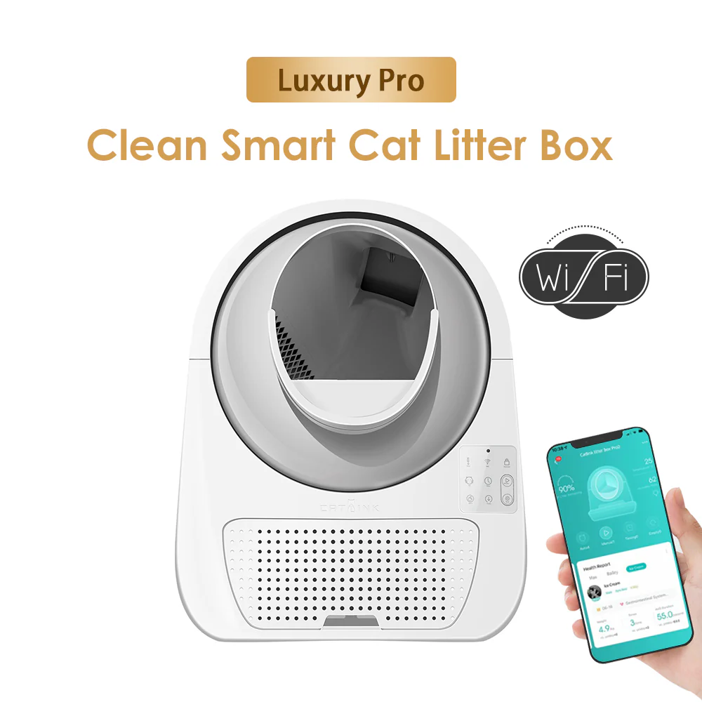 CATLINK Scooper Luxury Pro X Smart Self-Cleaning White Cat Litter Box - Image 2