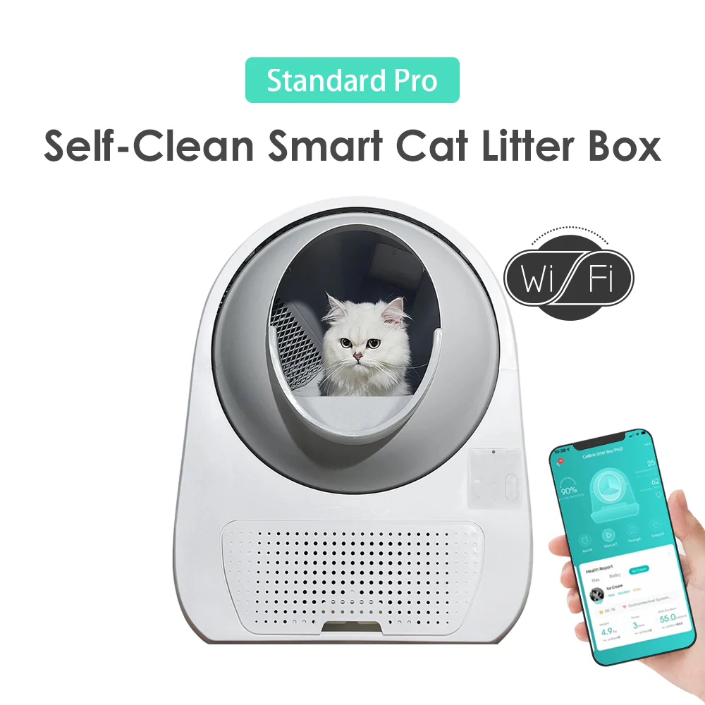 CATLINK Scooper Standard Pro X Smart Self-Cleaning White Cat Litter Box - Image 2