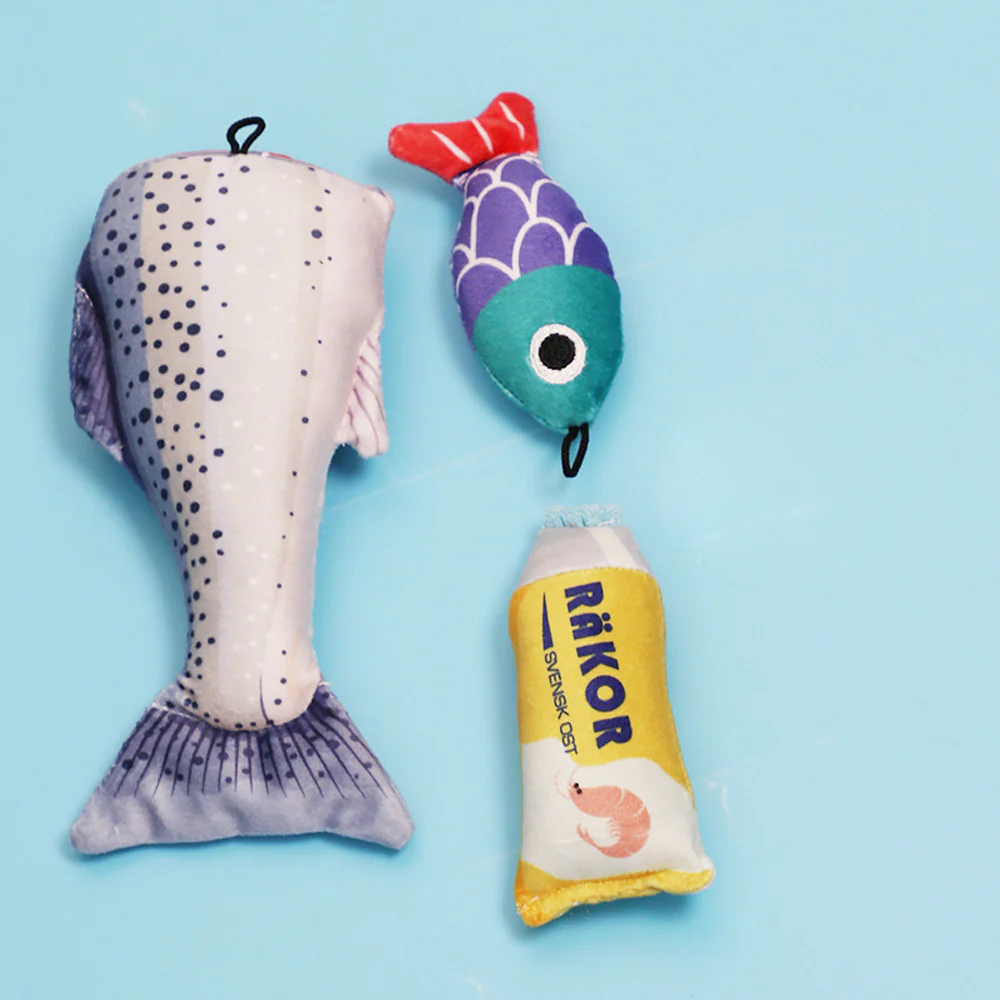Catnip Fish Plush Toy – Crinkle Sound Chew & Play Toy - Image 2