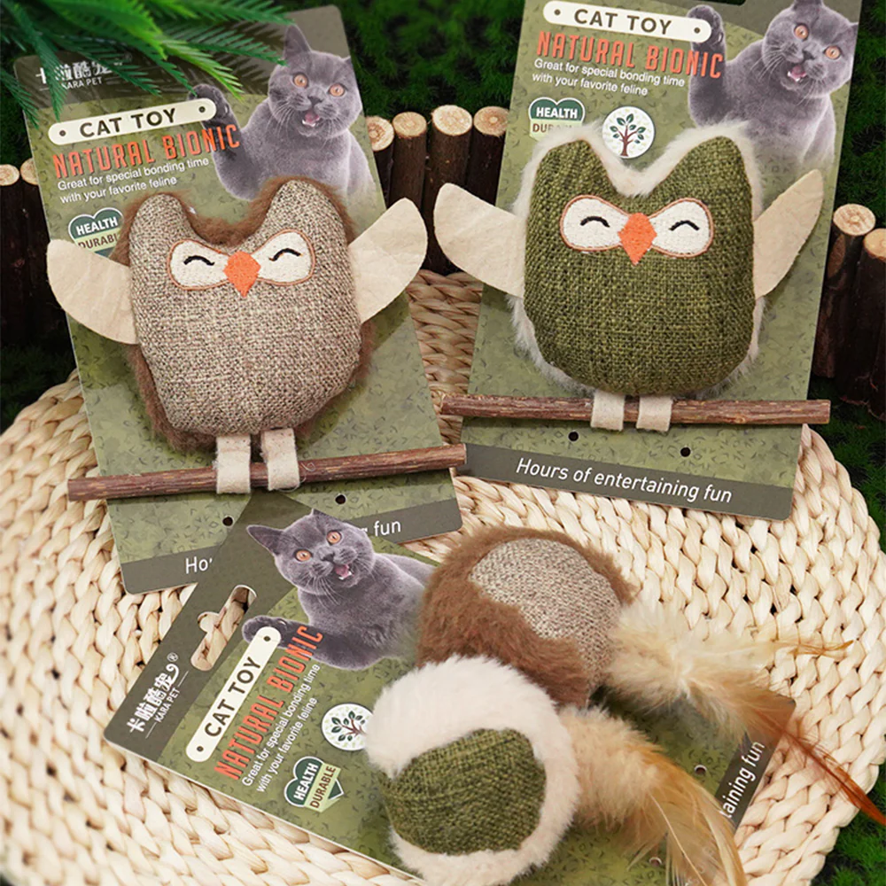 Catnip & Silvervine Chew Toy – Interactive Feather Dental Stick - Image 6