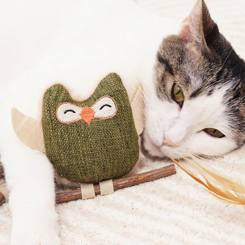 Catnip & Silvervine Chew Toy – Interactive Feather Dental Stick - Image 7