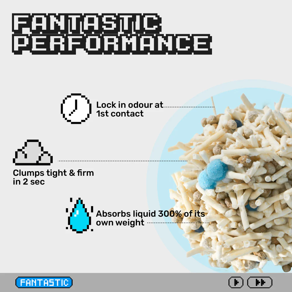 CATURE Mixed Tofu & Bentonite Clumping Cat Litter 2.5kg, Fast Clumping & Dust Free - Image 4