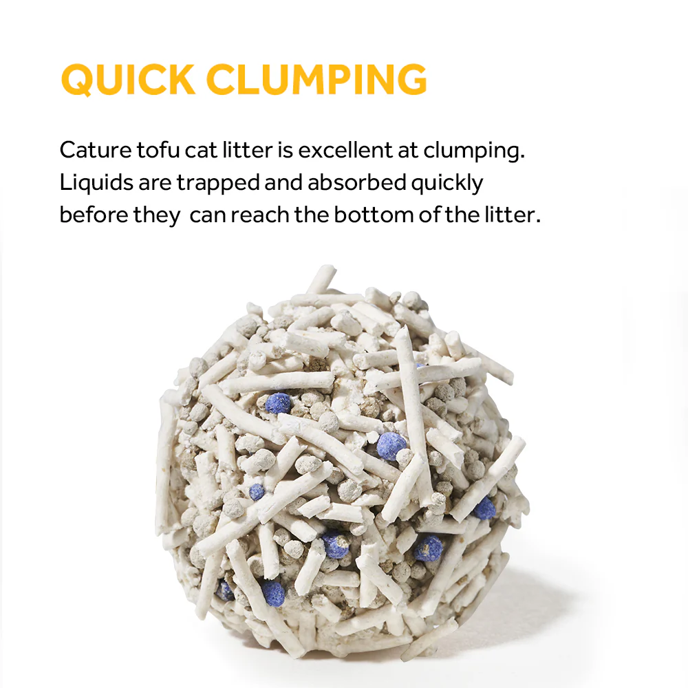 CATURE Natural Tofu & Bentonite Mixed Clumping Cat Litter 5.6kg, Strong Clumping & Dust Free - Image 7