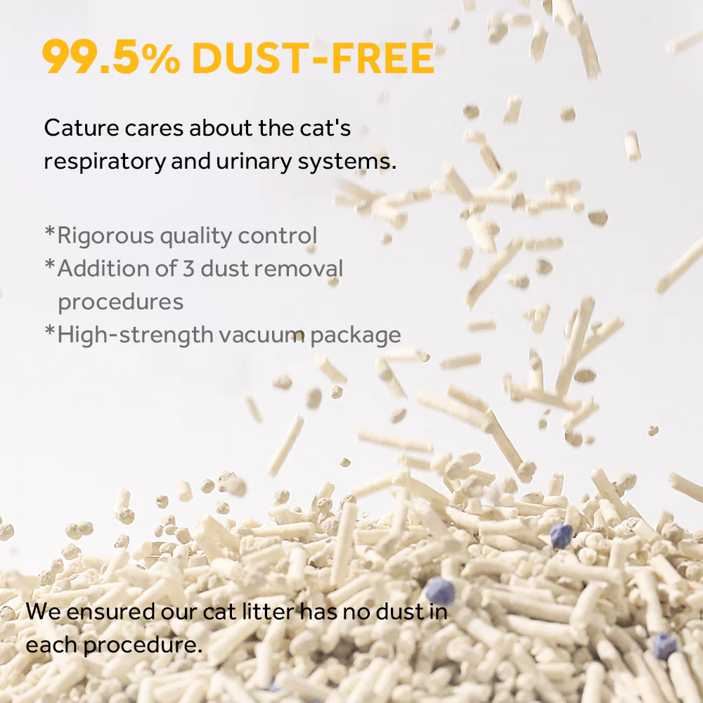 CATURE Natural Tofu & Bentonite Mixed Clumping Cat Litter 5.6kg, Strong Clumping & Dust Free - Image 9