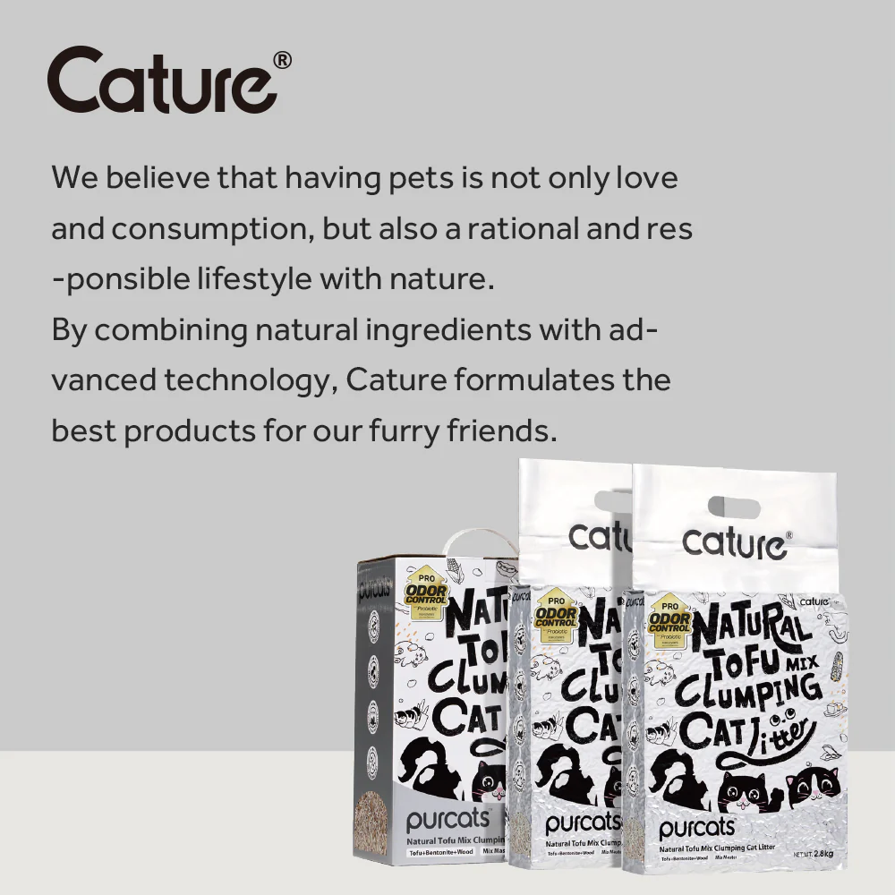CATURE Tofu, Bentonite & Wood Mixed Clumping Cat Litter 5.6kg Value Pack, Dust-Free & Eco-friendly - Image 13