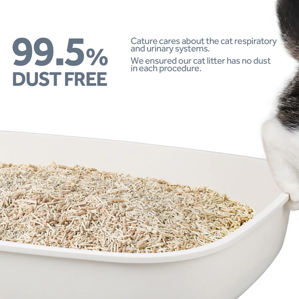 CATURE Tofu, Bentonite & Wood Mixed Clumping Cat Litter 5.6kg Value Pack, Dust-Free & Eco-friendly - Image 8