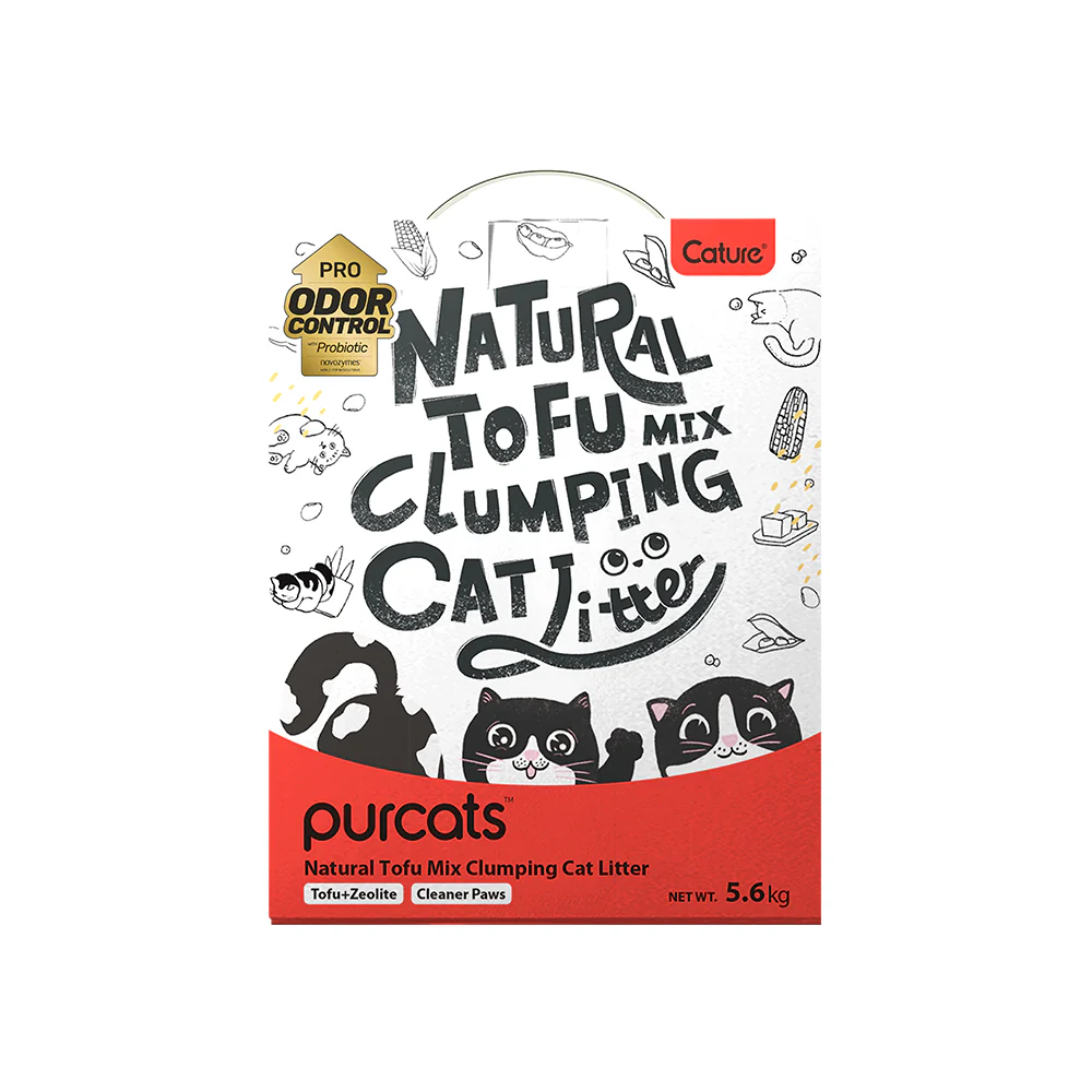 CATURE Natural Tofu & Mineral Mixed Clumping Cat Litter 5.6kg, Superior Odour Control