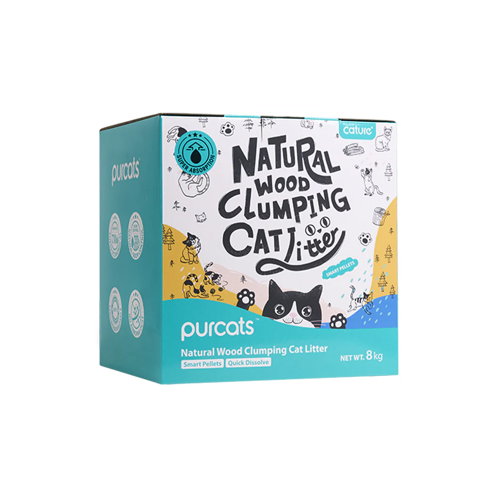 CATURE Smart Pellets Wood Clumping Cat Litter 8kg, Bulk Value Pack - Image 3