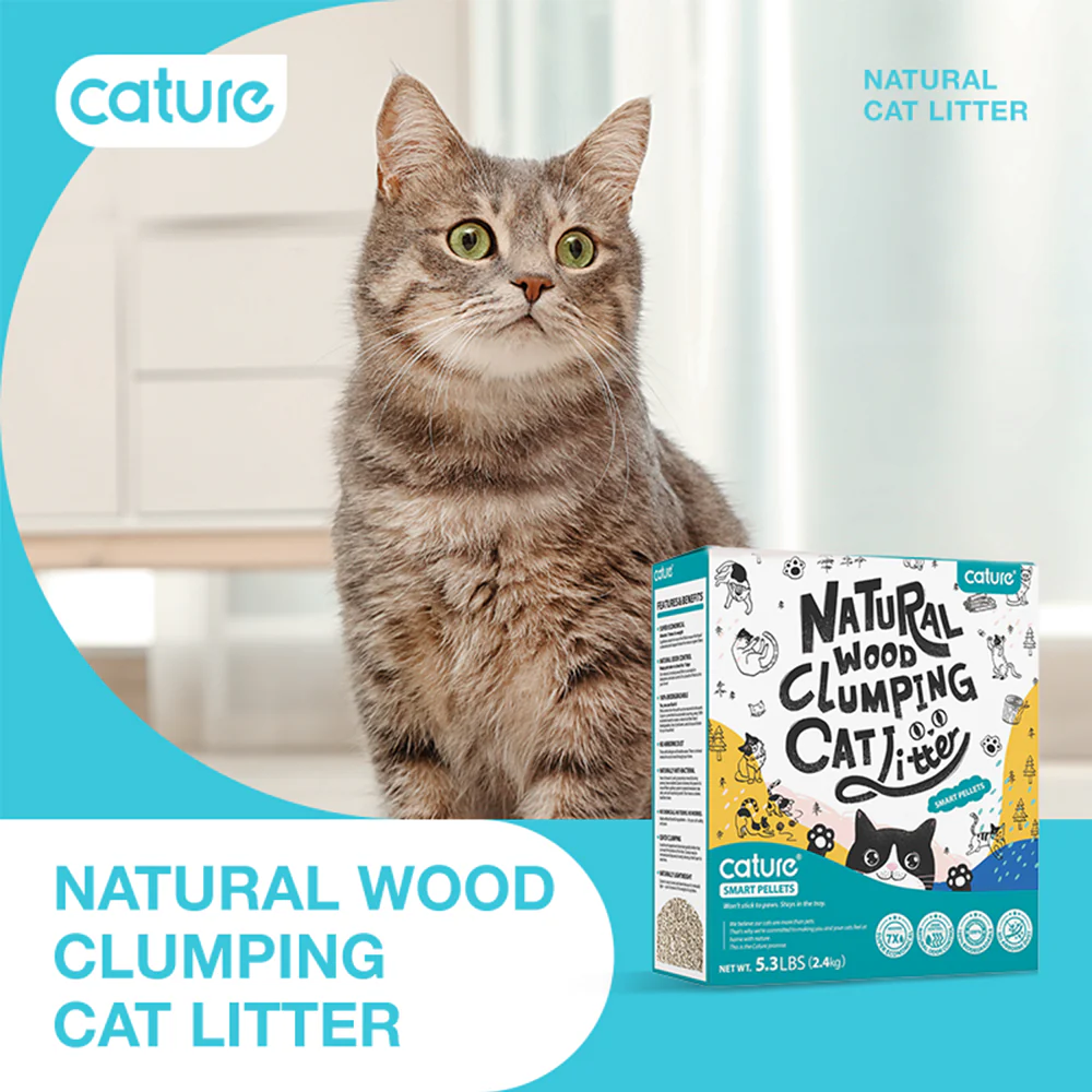 CATURE Smart Pellets Wood Clumping Cat Litter 8kg, Bulk Value Pack - Image 5