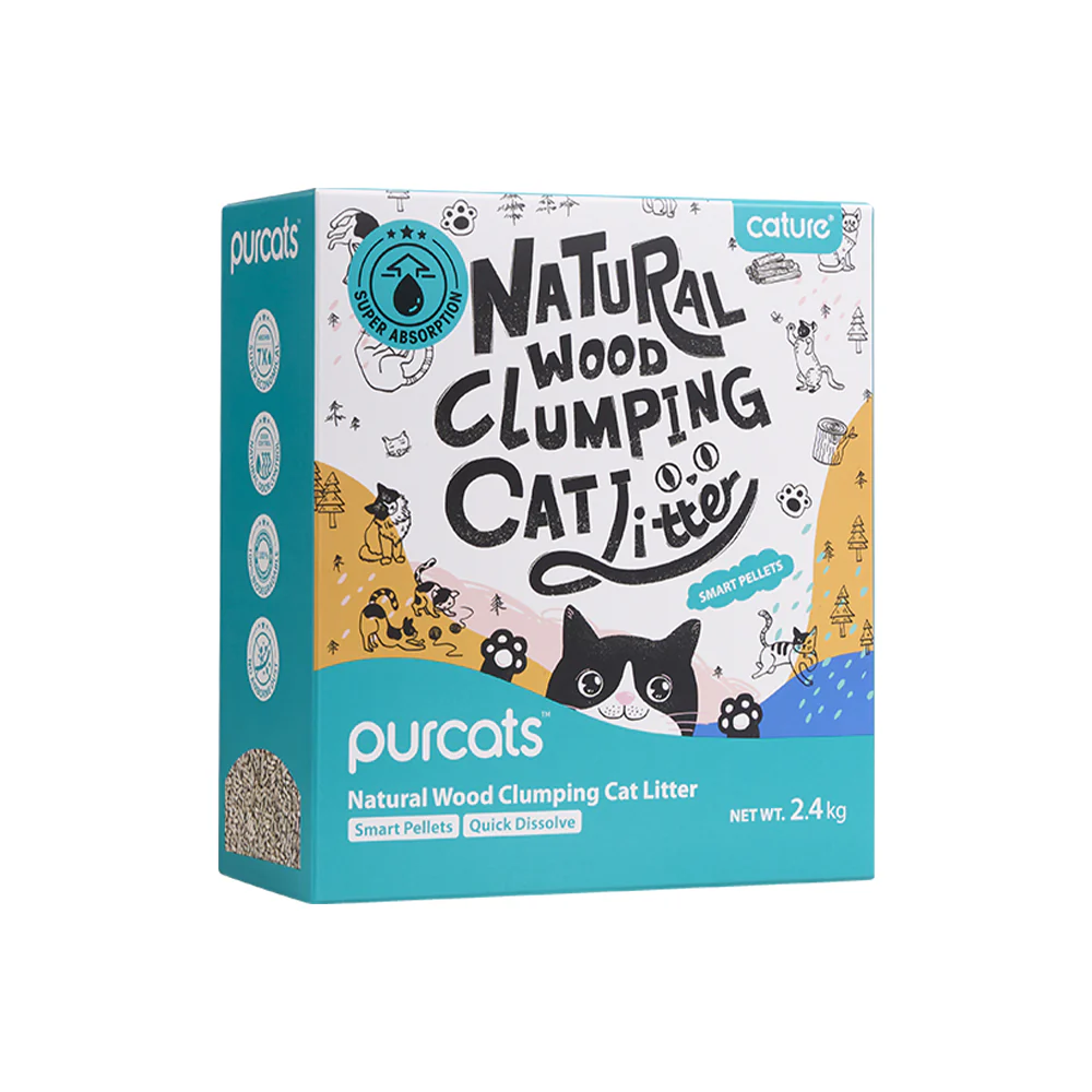 CATURE Smart Pellets Natural Wood Clumping Cat Litter 2.4kg, Eco-friendly & 99.5% Dust Free - Image 7