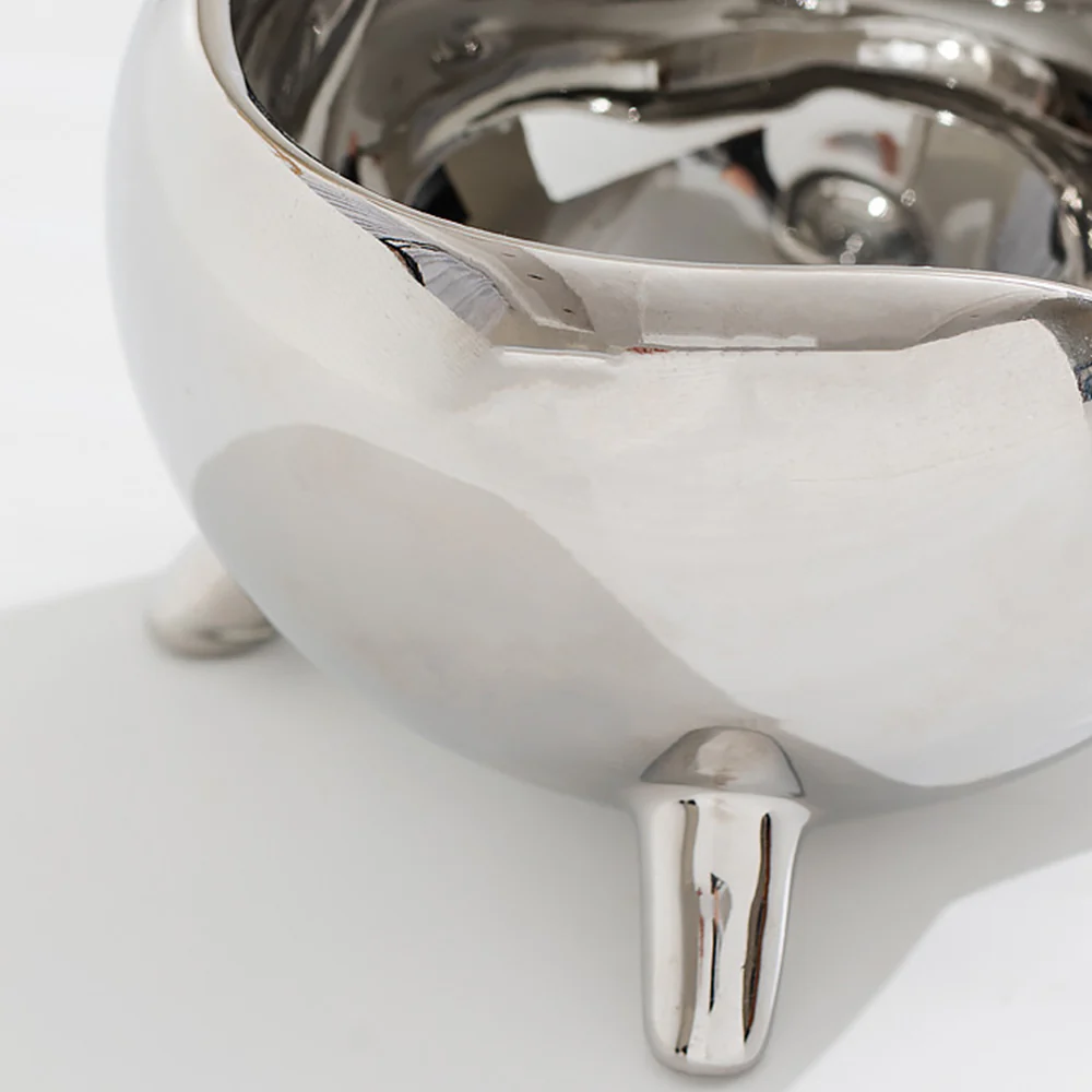 Ceramic Large Silver Pet Bowl - 650ml - Image 6