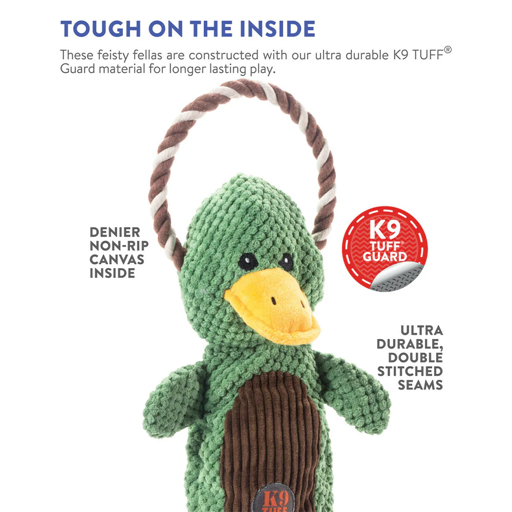 CHARMING PET Scrunch Bunch & Squeak Duck Dog Toy - Image 2