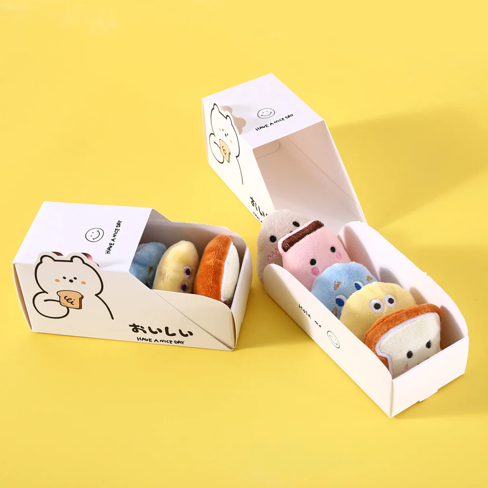 Cheese Riceball Plush with Built-in Catnip & Bell Toy - Image 2