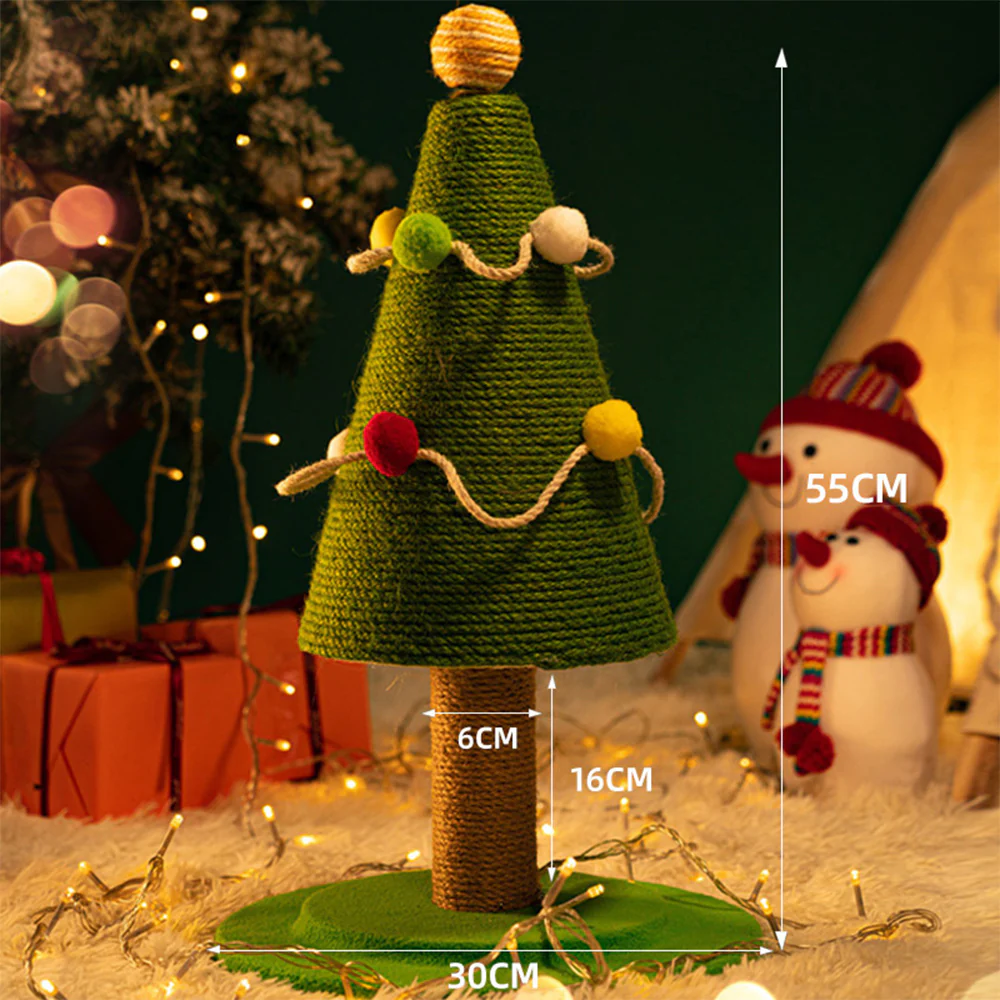 Christmas Cat Tree with Bed & Sisal Scratching Post - Image 2