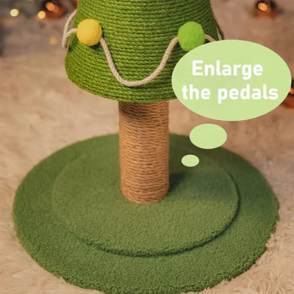 Christmas Cat Tree with Bed & Sisal Scratching Post - Image 6