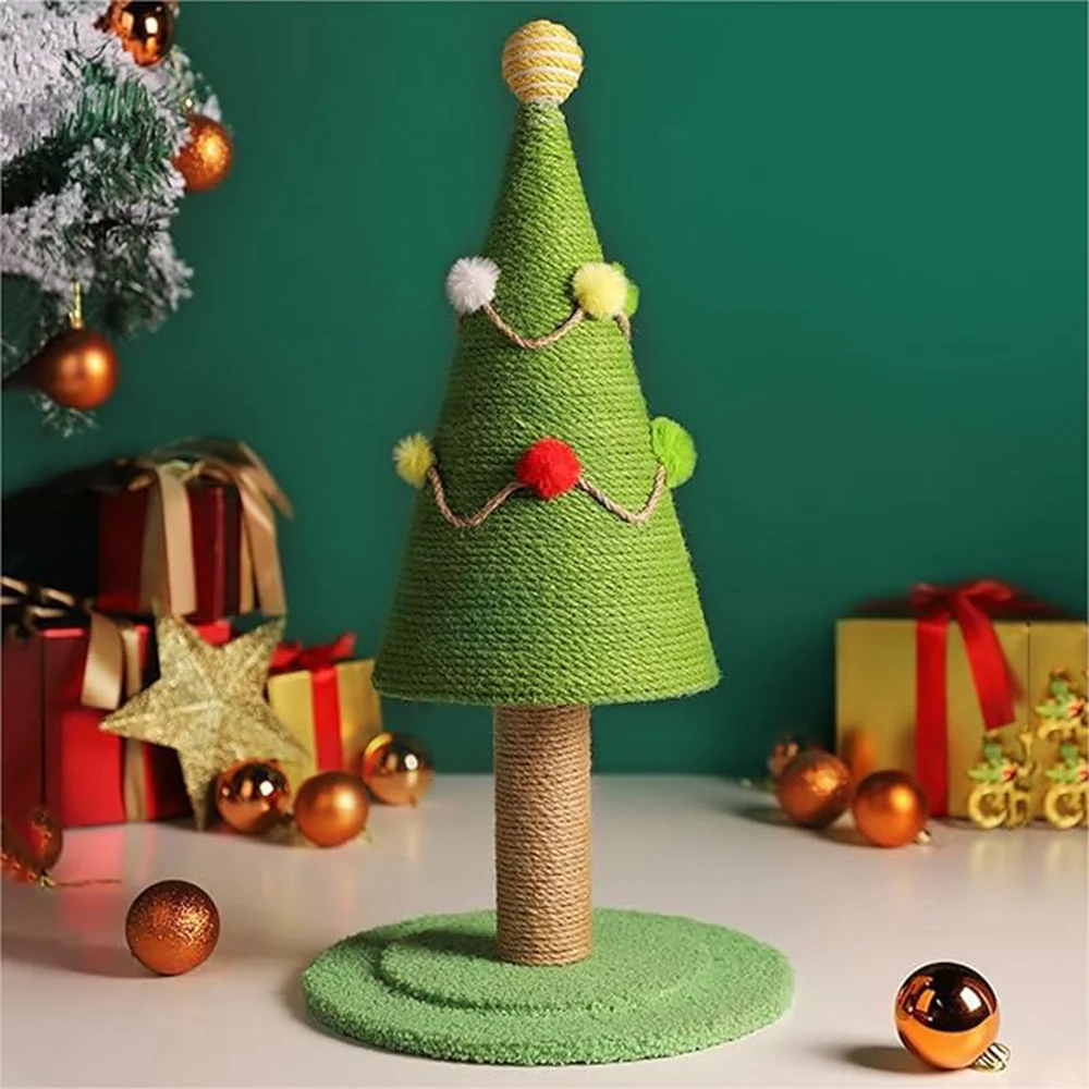 Christmas Cat Tree with Bed & Sisal Scratching Post - Image 8