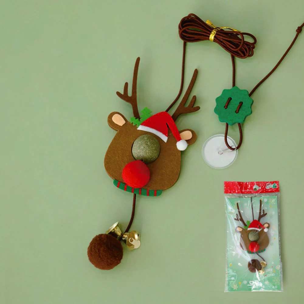 Christmas Hanging Door With Elastic Swing & Catnip Ball Cat Toy - Image 5