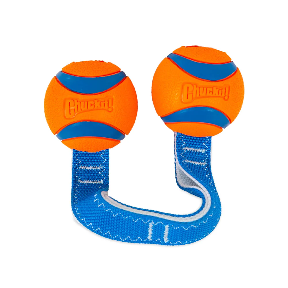 CHUCKIT! Ultra Duo Tug Medium Rubber Bouncy Durable Fetch Dog Toy Diameter - Image 3