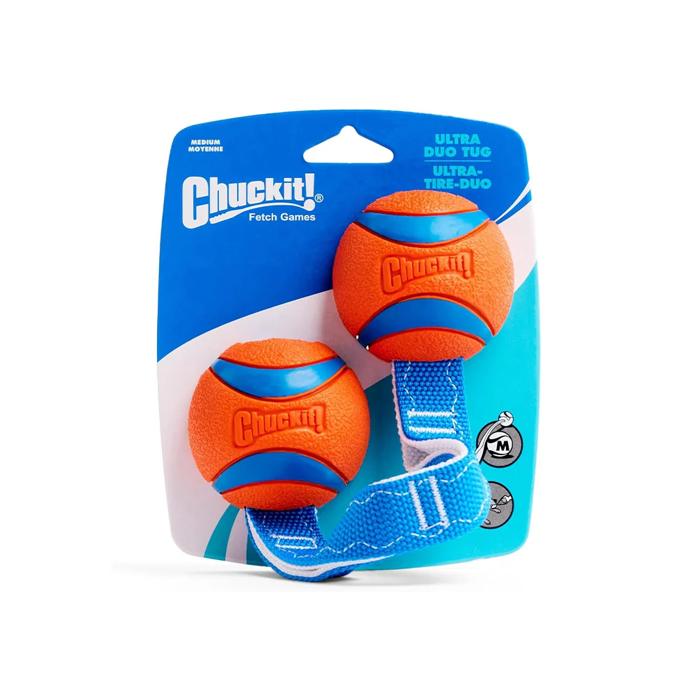 CHUCKIT! Ultra Duo Tug Medium Rubber Bouncy Durable Fetch Dog Toy Diameter - Image 5