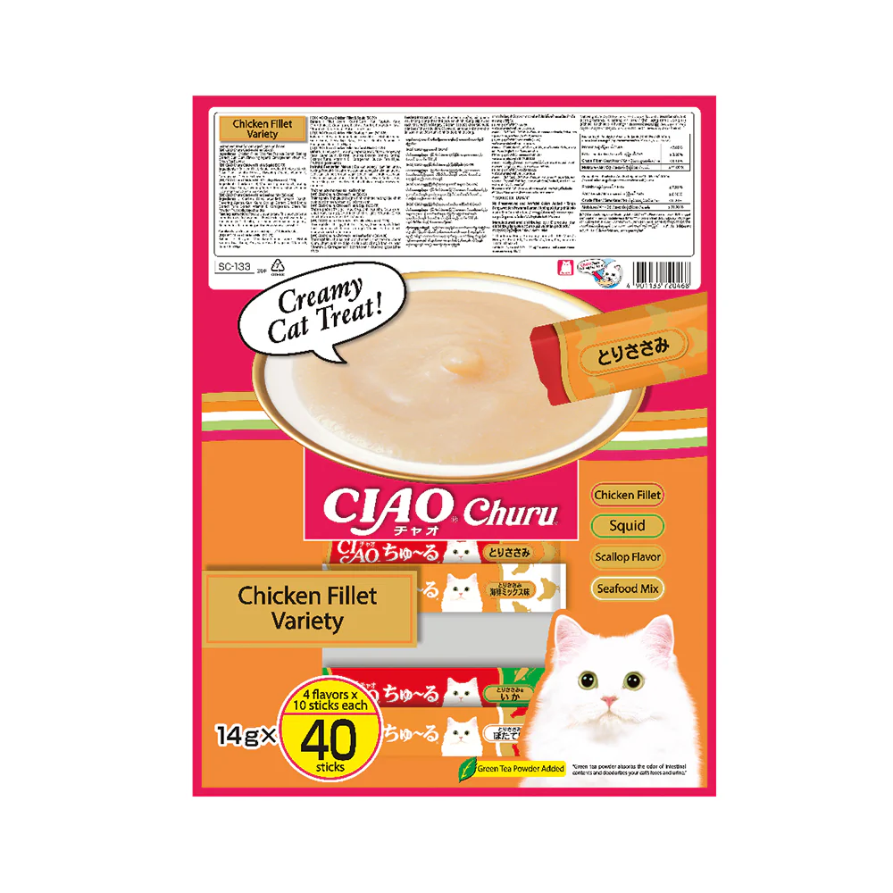 CIAO Churu Chicken Fillet Variety Wet Cat Treats 40x14g - Image 3