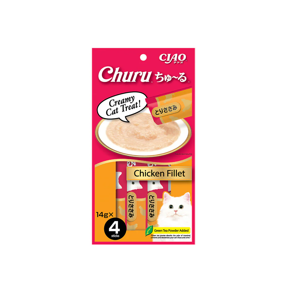 CIAO Churu Puree Chicken Fillet in Sasami Flavor Cat Wet Treats 4x14g