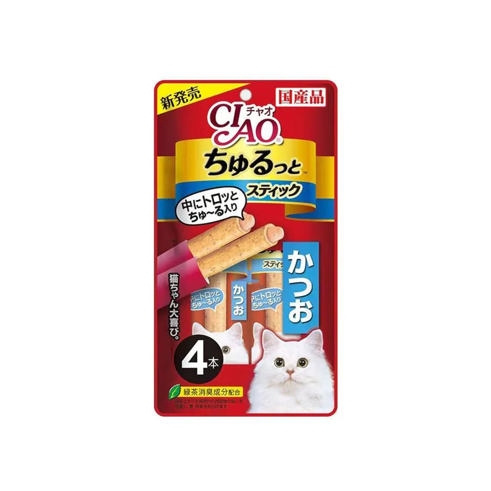 CIAO Churu Skipjack Tuna Flavour Rolls Cat Wet Treats 4x7g - Image 3