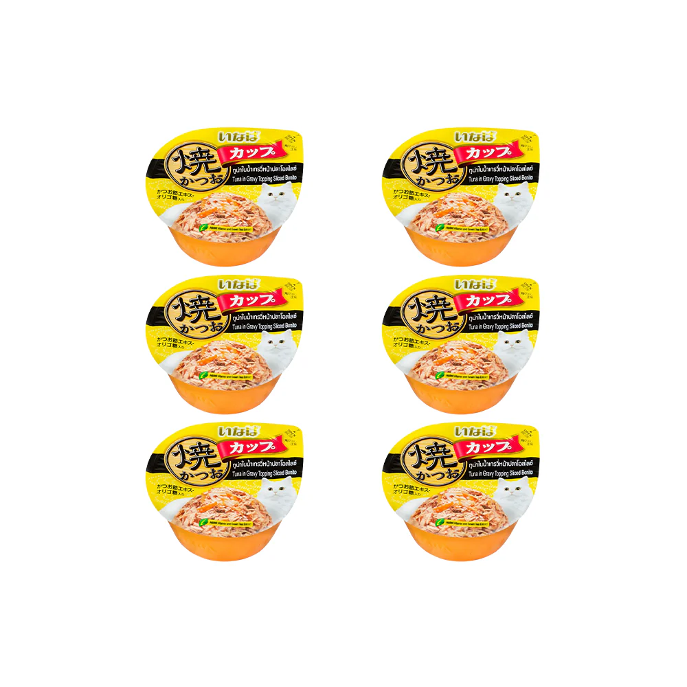 CIAO Small Tuna Flake in Sliced Bonito Gravy for Aged Cat Treats 70g (cupped) - Image 3
