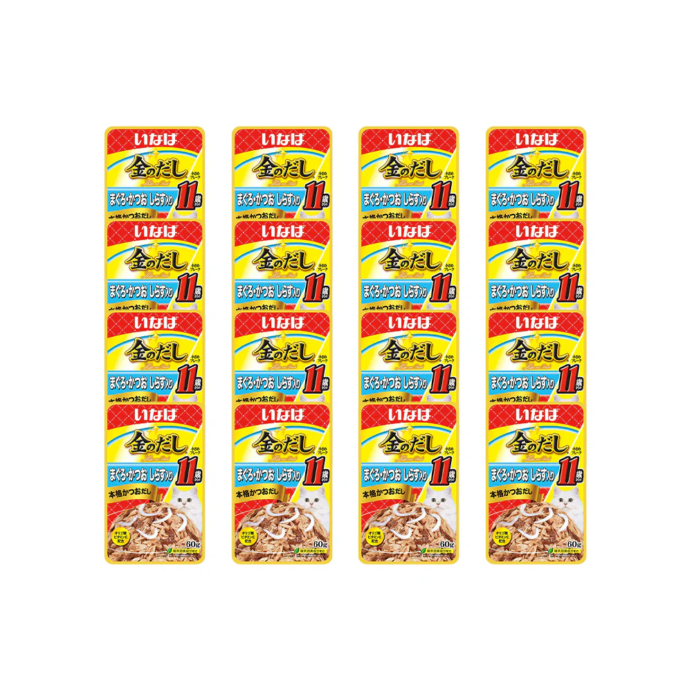 CIAO Tuna Small Flake with Whitebait Topping In Jelly Dried Bonito Soup Wet Cat Treats  for Senior 60g - Image 3