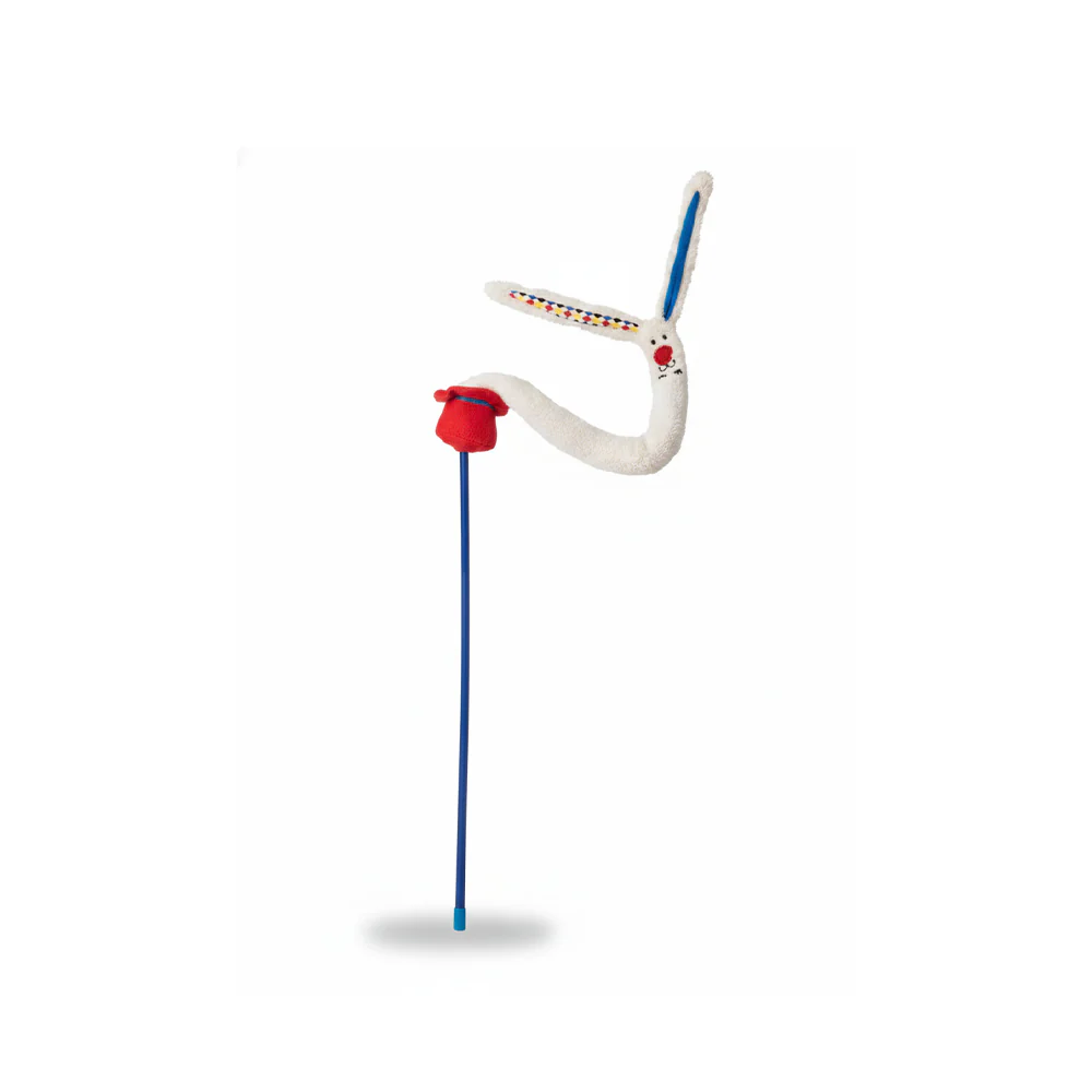 Circus Cat Teaser Wand - Interactive Feather Toy With Bell & Crinkle Sound - Image 3