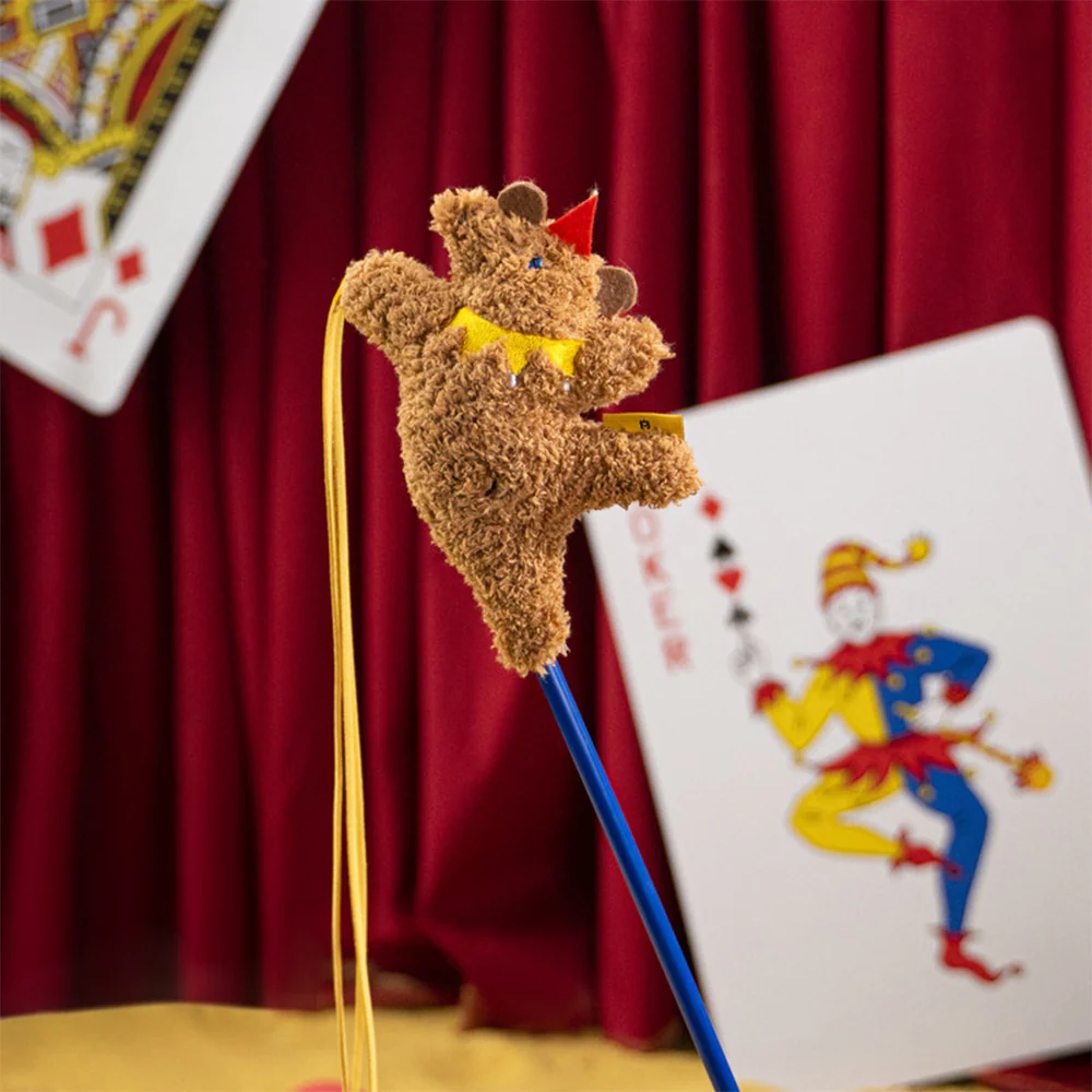 Circus Cat Teaser Wand - Interactive Feather Toy With Bell & Crinkle Sound - Image 7