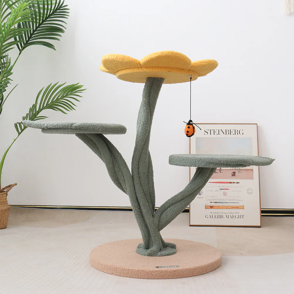 CMISSTREE 3-Level Sunflower Cat Tree - Image 4