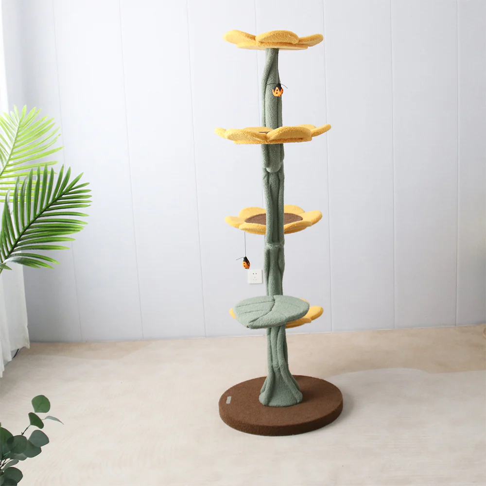 CMISSTREE 5-Level Sunflower Cat Tree - Image 4