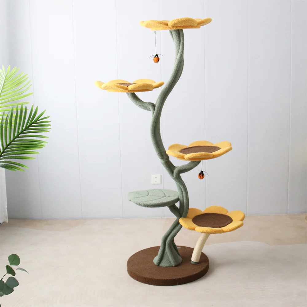 CMISSTREE 5-Level Sunflower Cat Tree - Image 5