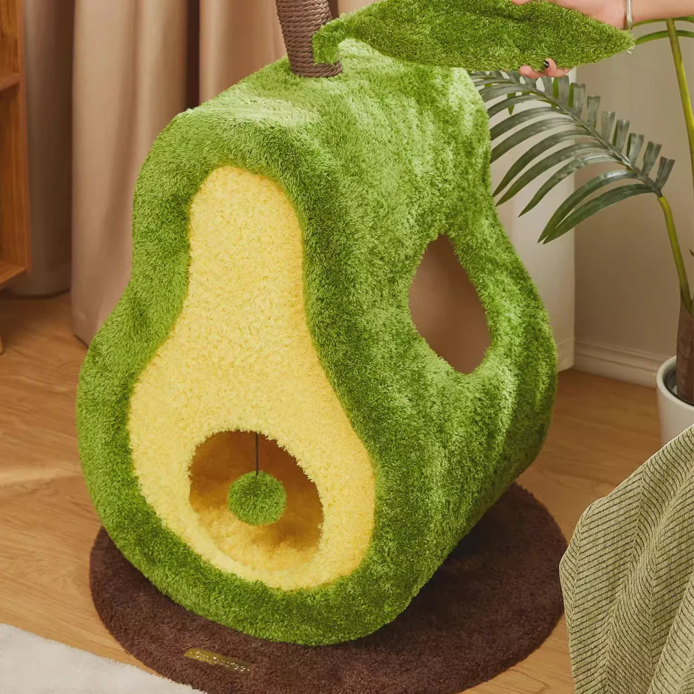 CMISSTREE Avocado Multi-Functional Cat Scratching Post And Bed - Image 6