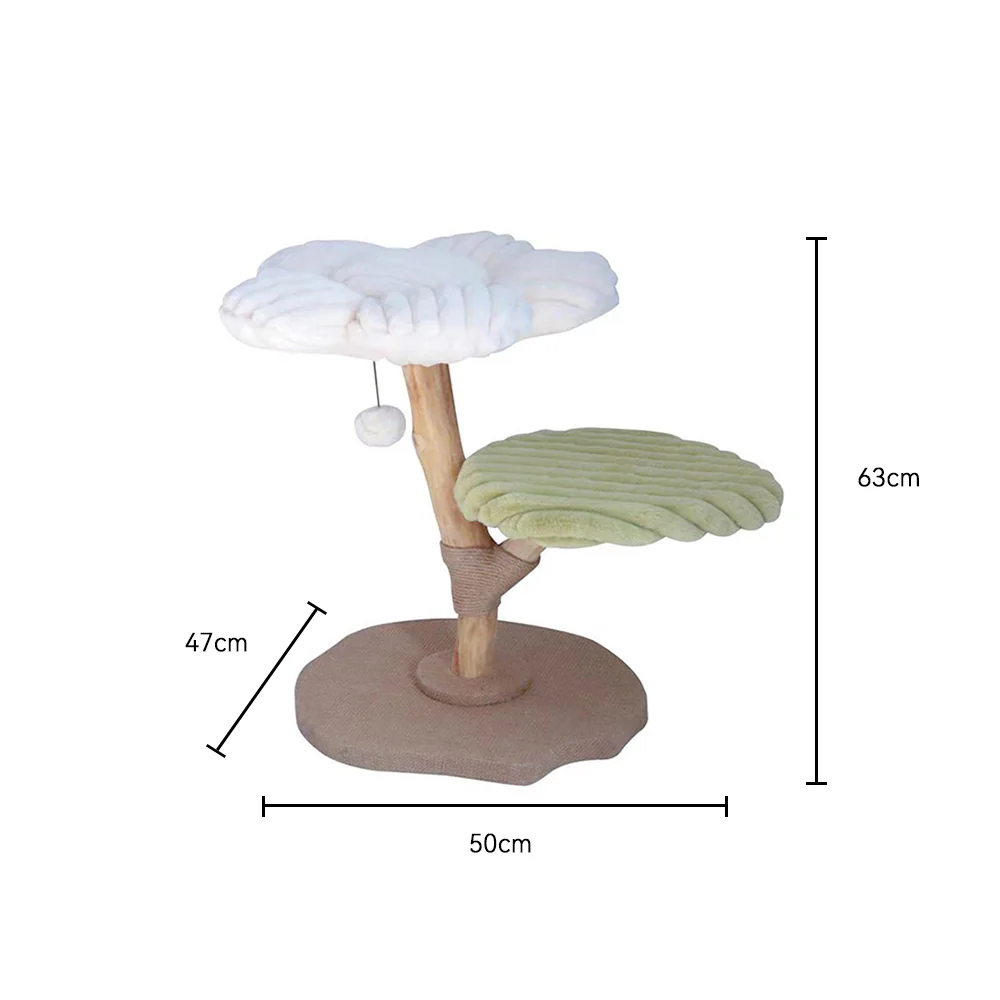 CMISSTREE Double-Level Flower-Shaped Cat Tree - Image 6