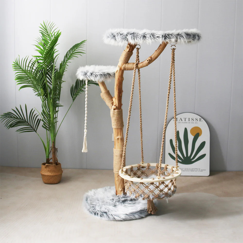 CMISSTREE Modern Cat Tree with Hanging Hammock - Image 3