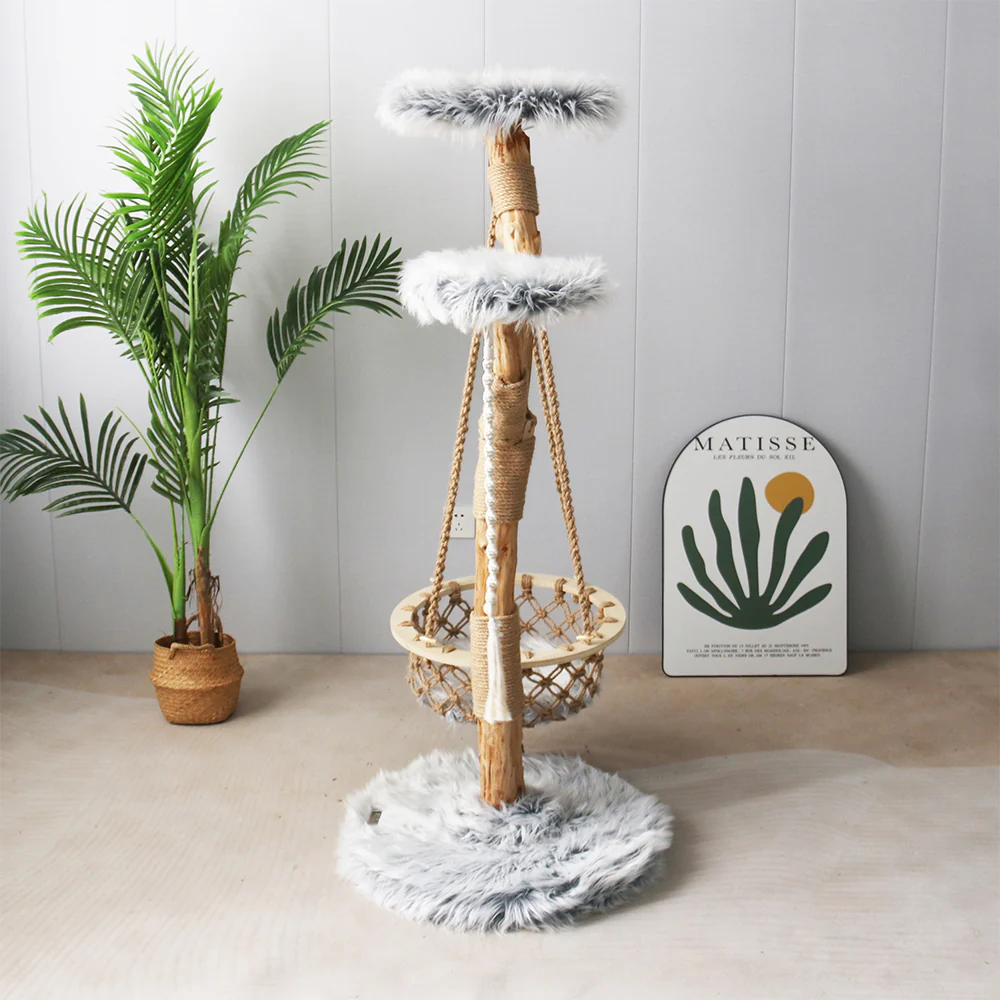 CMISSTREE Modern Cat Tree with Hanging Hammock - Image 4