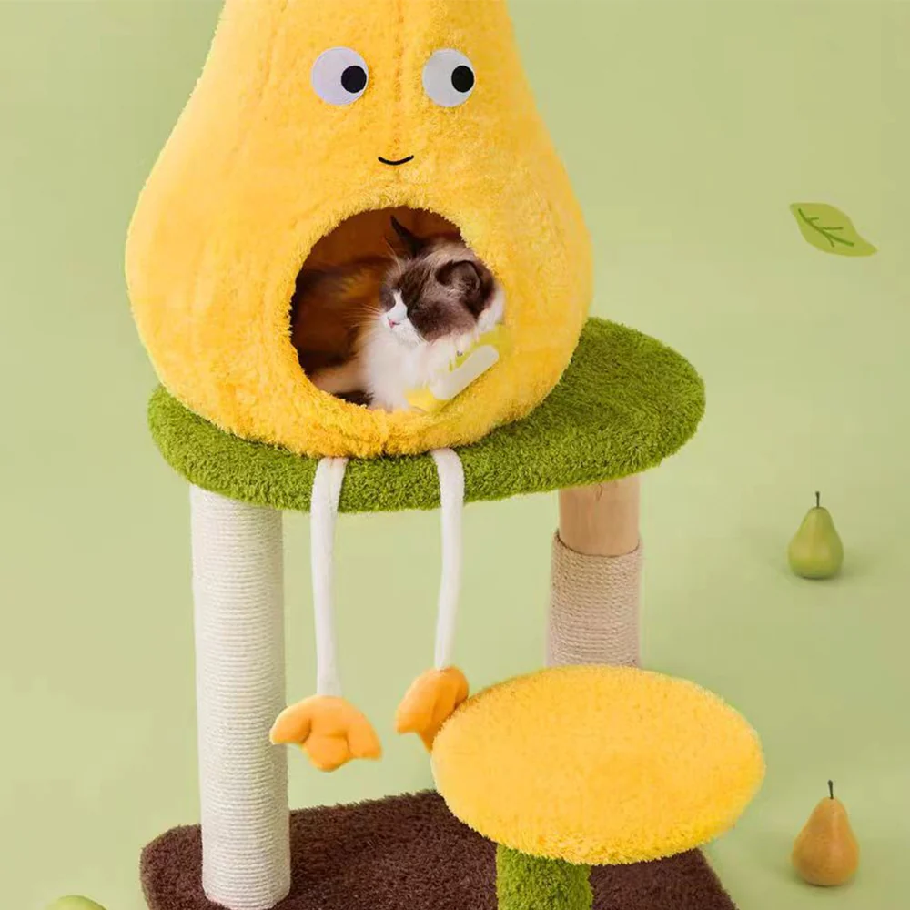 CMISSTREE Pear-Shaped Scratching Post And Cat Bed - Image 3