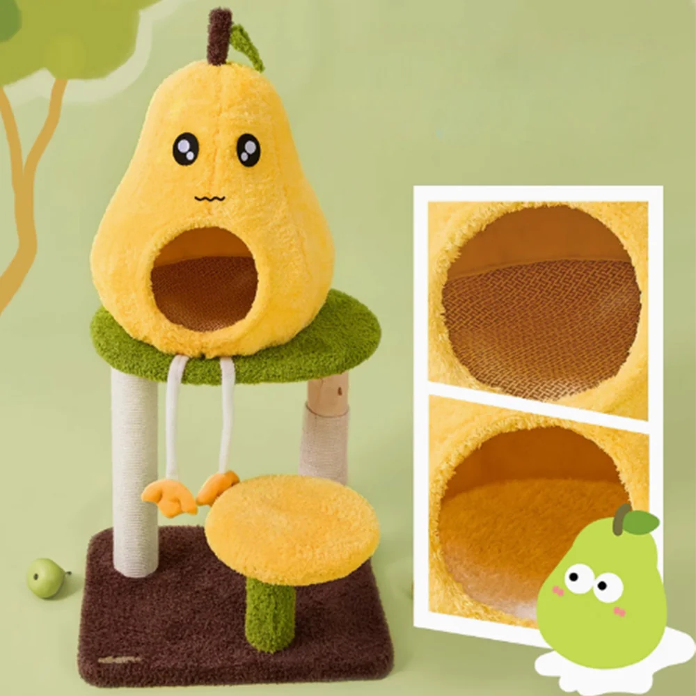 CMISSTREE Pear-Shaped Scratching Post And Cat Bed - Image 4