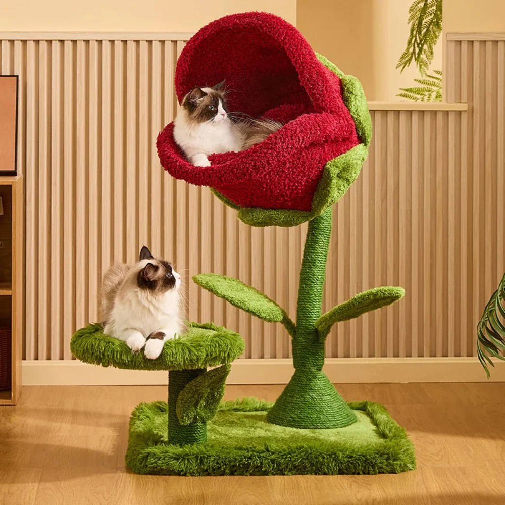 CMISSTREE Purr-anha Plant Flower Cat Tree - Image 4