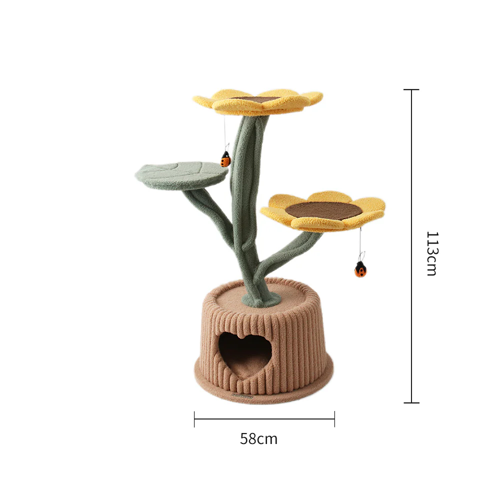 CMISSTREE Sunflower in A Pot House Cat Tree - Image 2