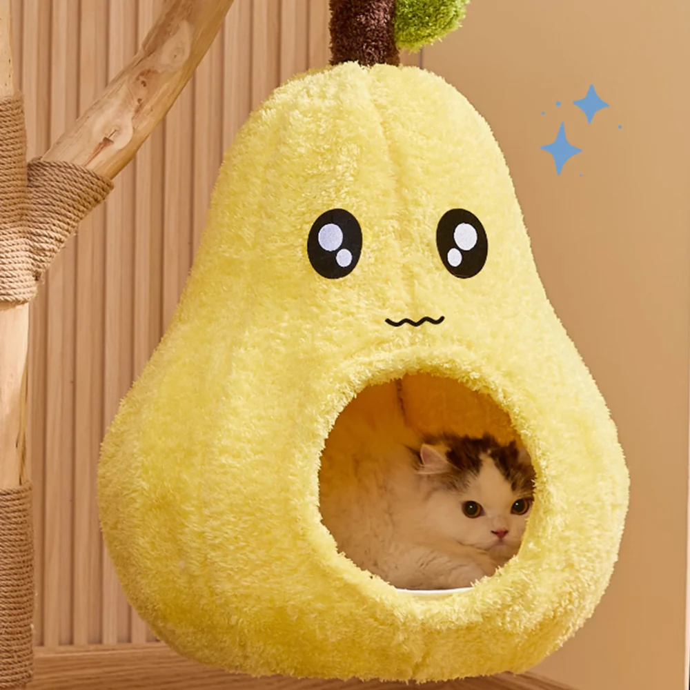 CMISSTREE Three-Level Cat Tree With Pear-Shaped Hammock And Cat House - Image 6