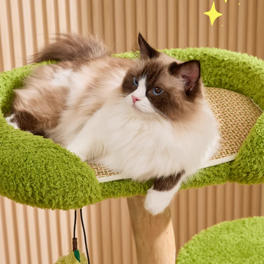 CMISSTREE Three-Level Cat Tree With Pear-Shaped Hammock And Cat House - Image 7