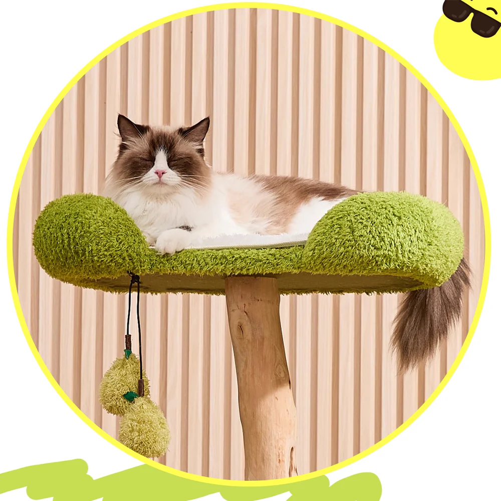 CMISSTREE Three-Level Cat Tree With Pear-Shaped Hammock And Cat House - Image 8