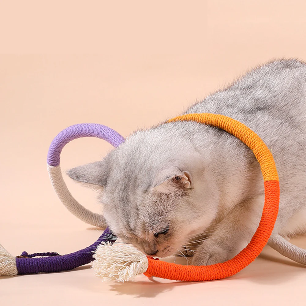Colorful Grinding Teeth Cat Rope Toys - Image 6